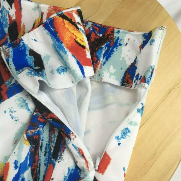 NEW Chelsea & Theodore Watercolor Brushstroke 8 Panel Skirt Plus Size 3X - Picture 6 of 8